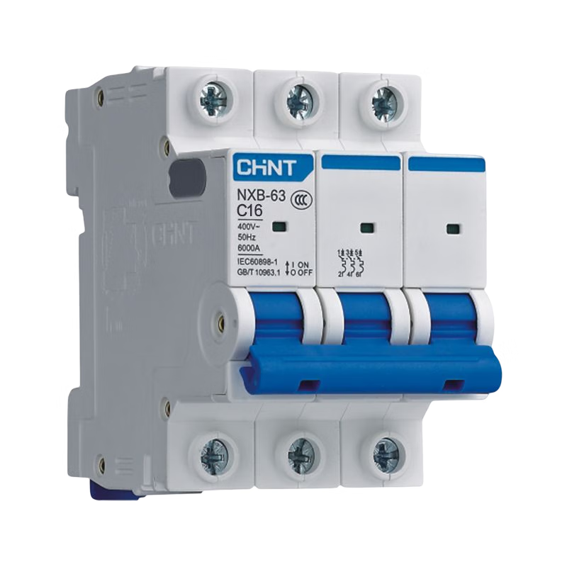 Chint (CHNT) overload protection circuit breaker NXB-63-3P-C16 industrial circuit breaker DZ47 upgraded version 16A