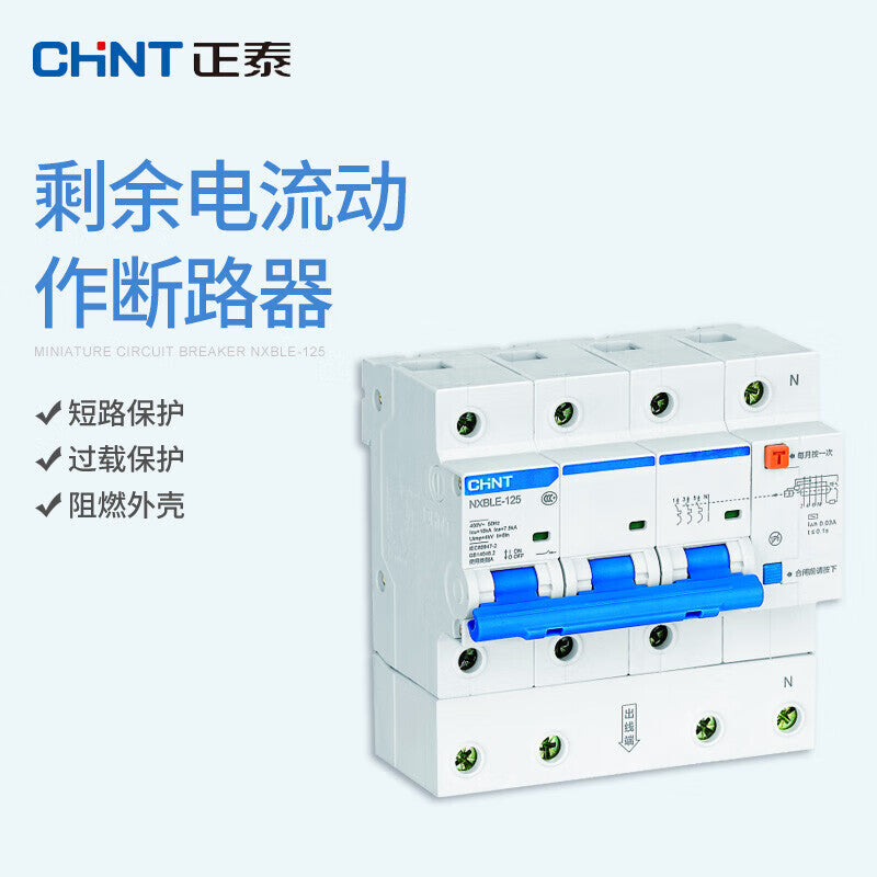 Chint NXBLE-125-1P+N-100A Leakage Protection Circuit Breaker