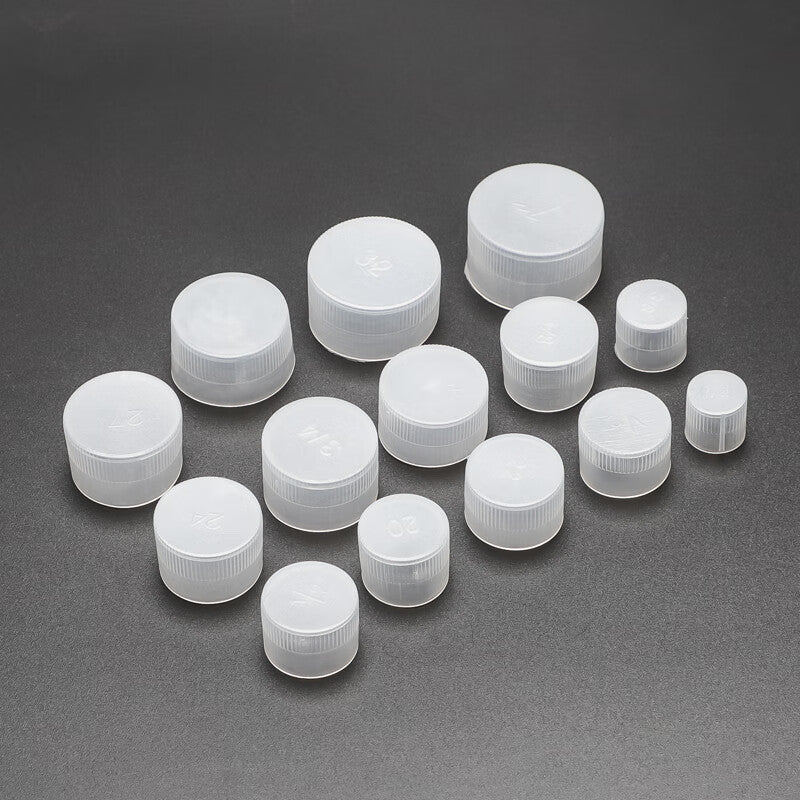 Ren Dian Plastic Threaded Protective Sleeve Transparent Plastic End Cap Thread Plastic Cap Round Steel Pipe Sealing H Dustproof Plug H-G3/8 (200 pieces)