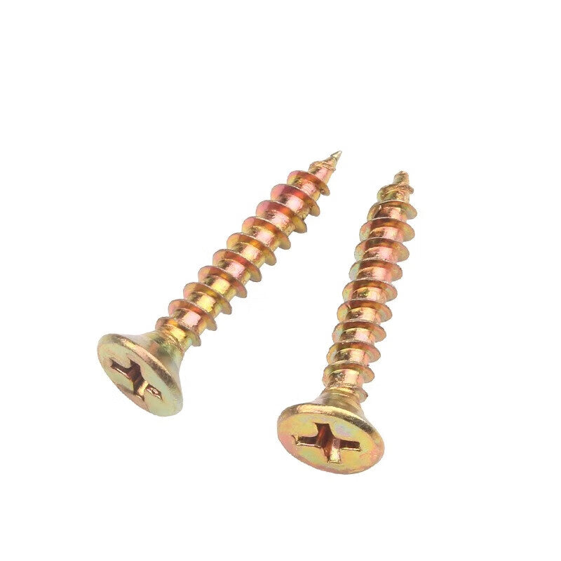 Yongli Shang Fiber Nails, Zinc-Concentrated Flat Head Self-Tapping Screws, Hardened Phillips Head Screws, Countersunk Self-Tapping Screws, Wood Screws, Wall Panel Nails, Drywall Screws, National Standard Collection, M3.5*16 [1 lb/625 pieces]
