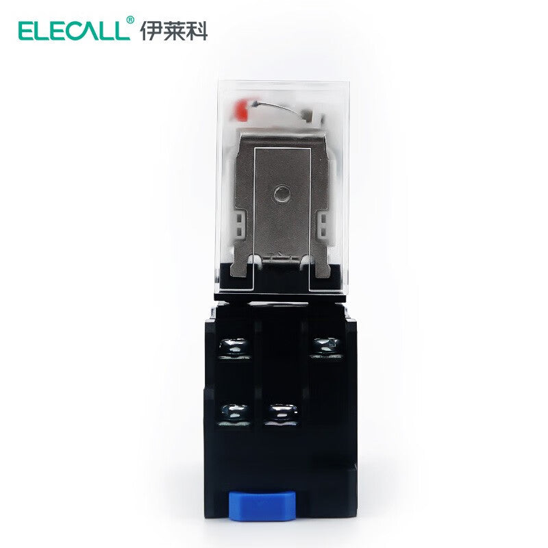 ELECALL HH52P small intermediate relay AC two open and two closed with light and base electromagnetic relay set 8 feet MY2NJ AC24V