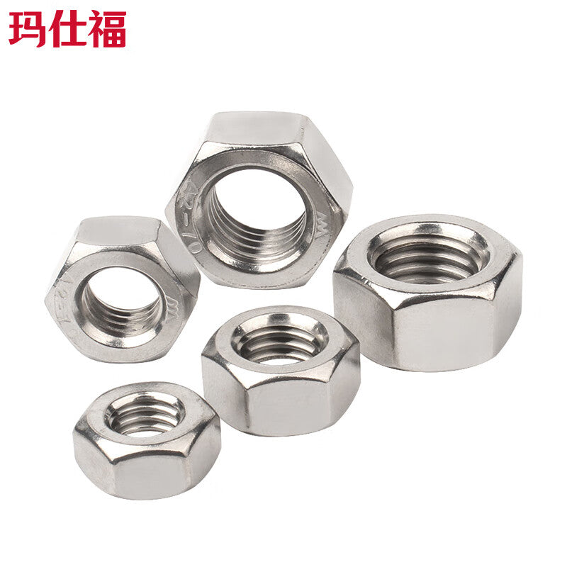 Masford 304 Stainless Steel Hex Nuts DIN934 Hex Screw Caps M12 (20 pieces)