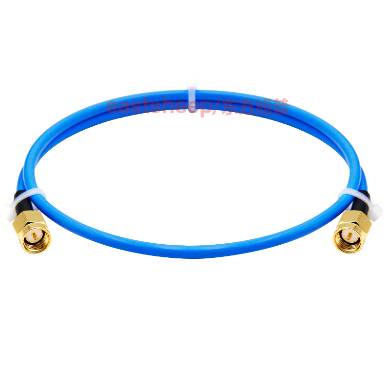 Eastsheep High-Frequency Connector Cable, SMA Male to Male Semi-Flexible Cable, 5-meter RF Coaxial Feeder Cable, 18G, KTR141-SMA-JJ