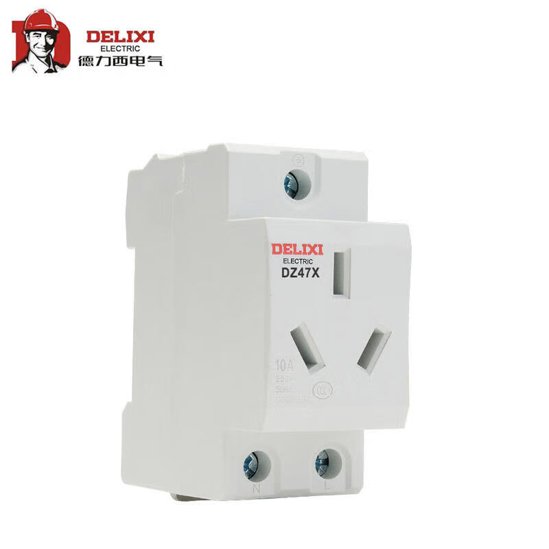 Delixi Electric modular socket; DZ47X single-phase two-pole with grounding 10A