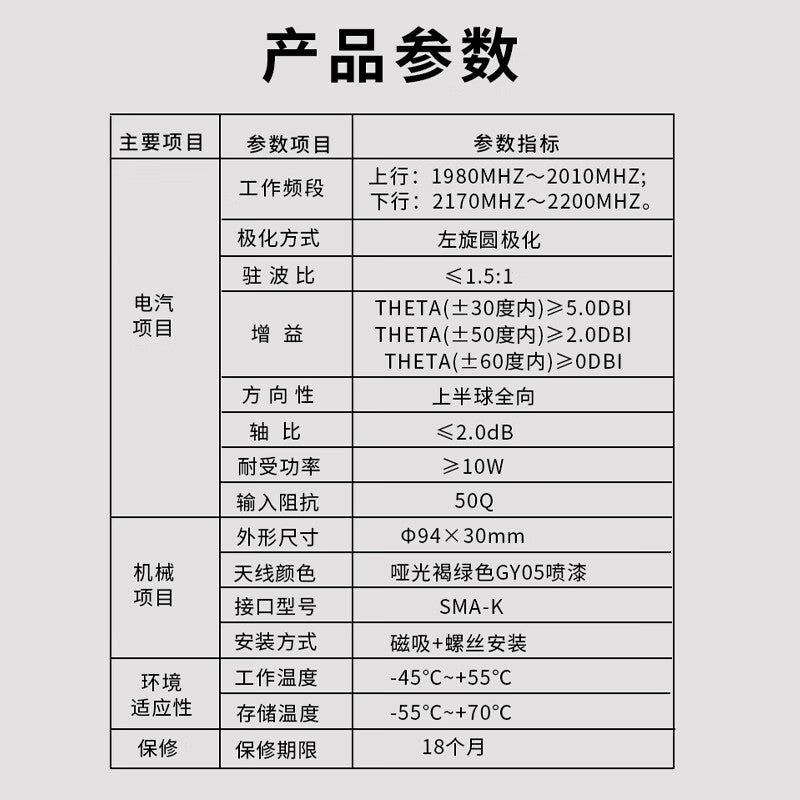 Chuangji Interconnect's BH-TT02 Tiantong-1 Satellite Omnidirectional External Antenna with 5-meter Feeder, is a vehicle-mounted and shipborne satellite phone with a mobile omnidirectional antenna that is interference-resistant and has a long warranty.