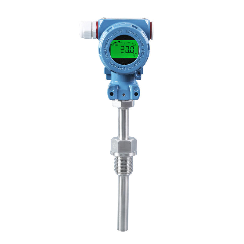 Double platinum (insertion depth L=100mm) PCT400 industrial digital temperature transmitter, 4-20mA explosion-proof digital temperature transmitter, sensor P7.