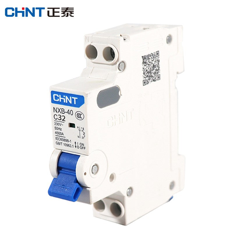 Chint (CHNT) NXB-40-1P+N-C32-4.5kA small air switch monolithic bipolar circuit breaker overload air switch DZ47 upgraded double in and double out