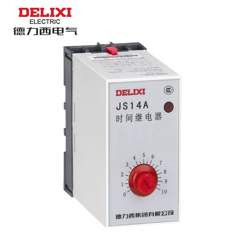 Delixi JS14A rail-mounted 3A 380VAC 1s...10s 2C/O relay output single delay JS14A10S380 time relay (C)