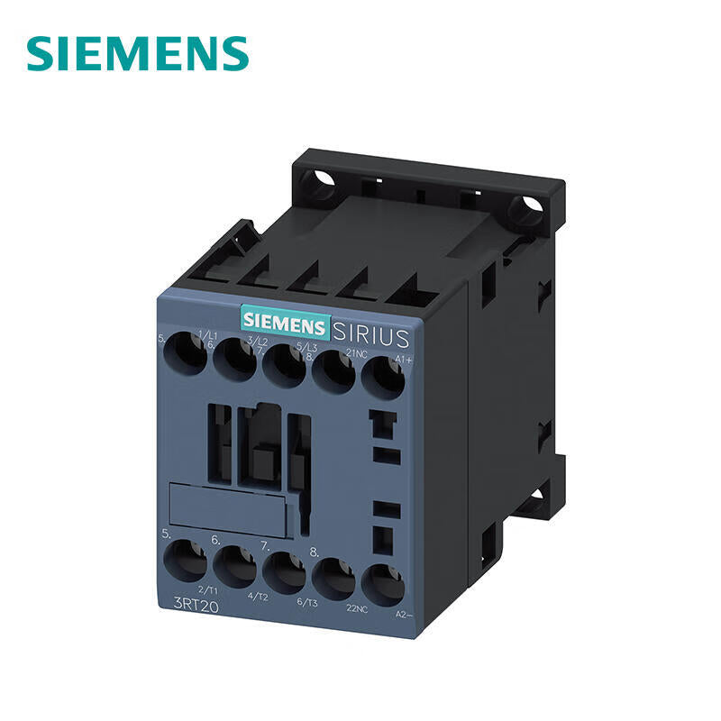 Siemens power contactor, 12A, 5.5kW, 1NC, 24VDC, with integrated diode, 3-pole, size S00, screw terminal connection; 3RT20171FB42