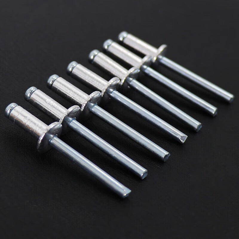 Haisdike HKD-468 Blind Rivets, DIN7337A Type, Open-type Flat Round Head, Blue/White Zinc, 5×18 (250 pieces)