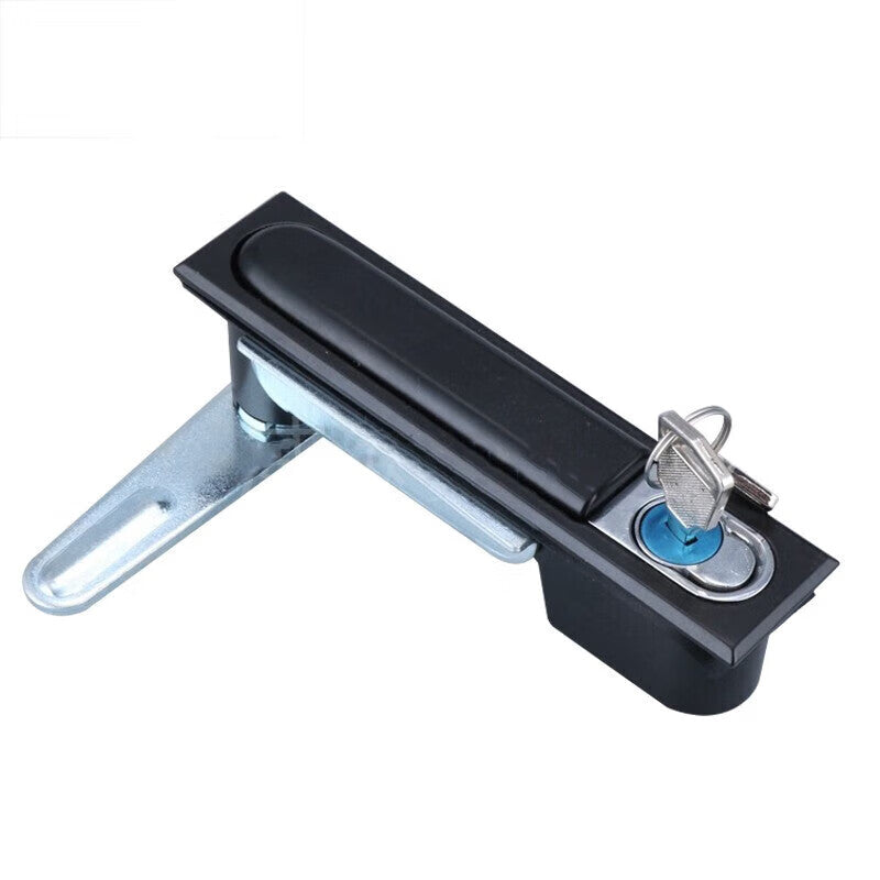 Bingyu Electrical Box Flat Lock, Chassis and Rack Lock, Industrial Power Distribution Box Network Switch Control Lock, Black Square Lock, BH-644