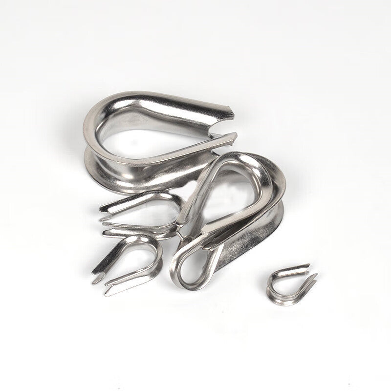Zhongchi 304 Stainless Steel Collar, Heart-Shaped Collar, Triangular Collar, Wire Rope Protective Ring, M22/2 pieces/pack
