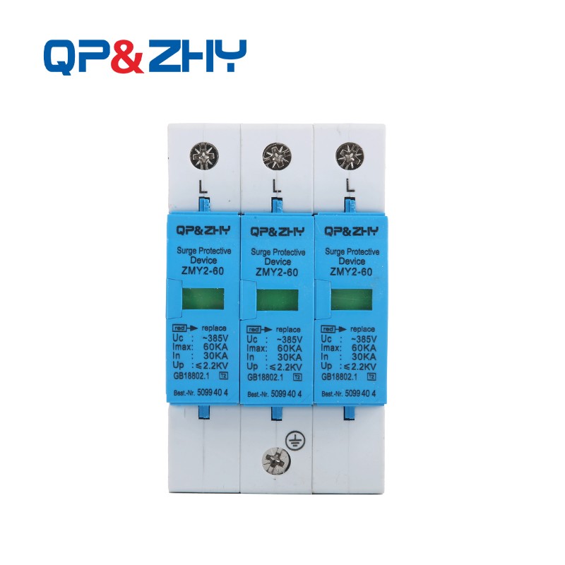 QP&ZHY Lightning Arrester Surge Protector 4P 20KA-80KA