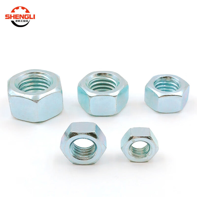 Shengli GB6170 High Strength Hexagonal Galvanized Nut, Grade 8 Hexagonal Screw Cap, M6 [200 Pieces]