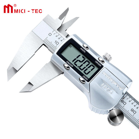Mitz Vernier Caliper, All-Metal, High-Precision Digital Caliper, Waterproof and Dustproof, Industrial Grade, High-Definition Large Screen Electronic Caliper, Meets National Standards, 0-300/0.01mm/IP54/Original Type