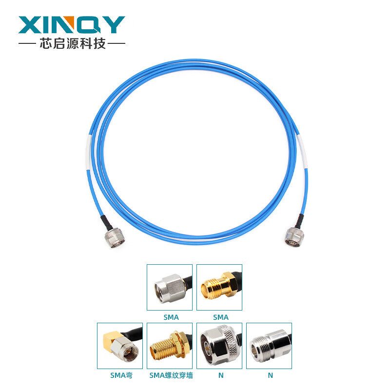 XINQY SMA Coaxial Cable SS402 Low Loss High Shielding RF Extension Cable 8/9G Flexible Test Interconnect SMA Male-to-SMA Male 1m