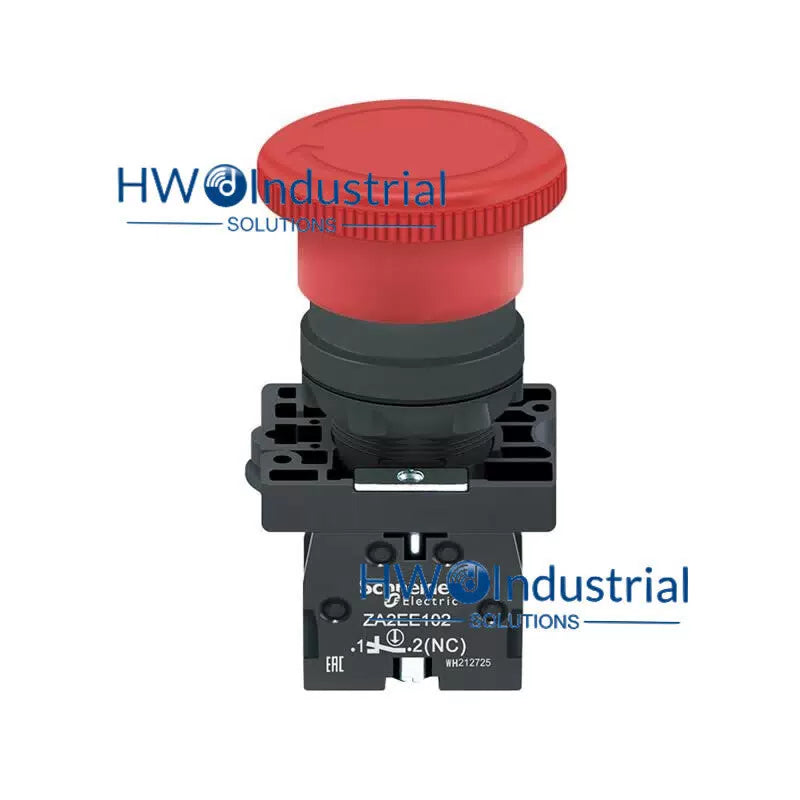 2PC XA2ES542 Red Emergency Stop Switch Rotation Reset 1NC Contact [4]