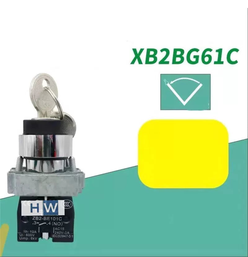2/Piece Key Selection Switch XB2-BG61C XB2BG61C 2-gear Self Reset 1NO [1]