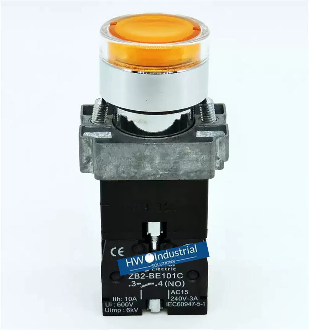 2/Piece XB2BW35B1C XB2-BW35B1C 24V Yellow with Light Self Reset Button Switch [1]