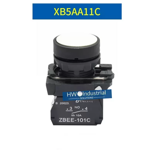 2/Piece XB5 Series White Flat Head Button Switch XB5AA11C XB5-AA11C 1NO [1]