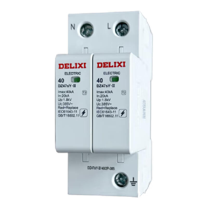 Delixi Electric surge protector DZ47sY-II 40kA 2P 385V; DZ47SY2402