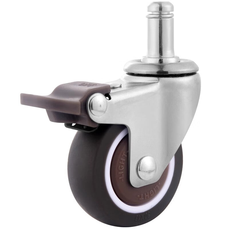 Pango Precision Engineering General Purpose Rubber Computer Swivel Chair Casters, 1.5-inch TPE Gray