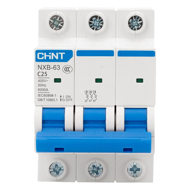 Chint miniature circuit breaker 3P 25A C 6kA NXB-63 3P C25