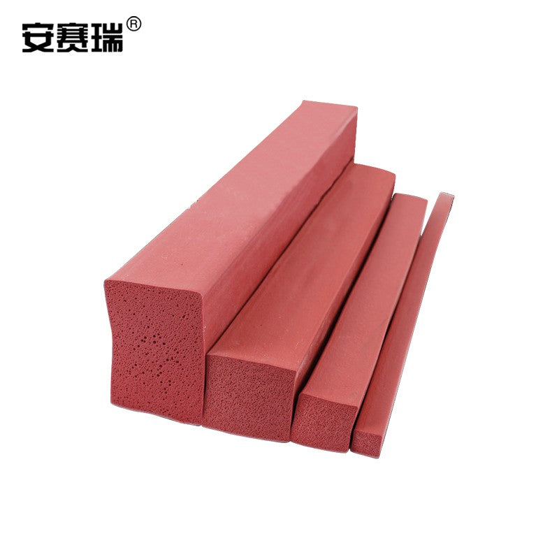 Anseri High Temperature Resistant Silicone Foam Strip, Oven Sponge Strip, Rubber Sealing Strip, 20mm x 30mm, Red, 1 meter, 1F00020