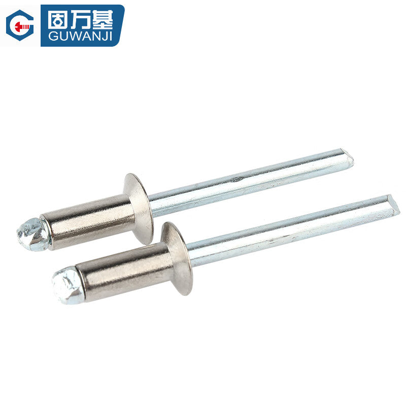 GUWANJI Open Head Countersunk Blind Rivets, 304 Stainless Steel, M3x8 [100 pieces/pack]