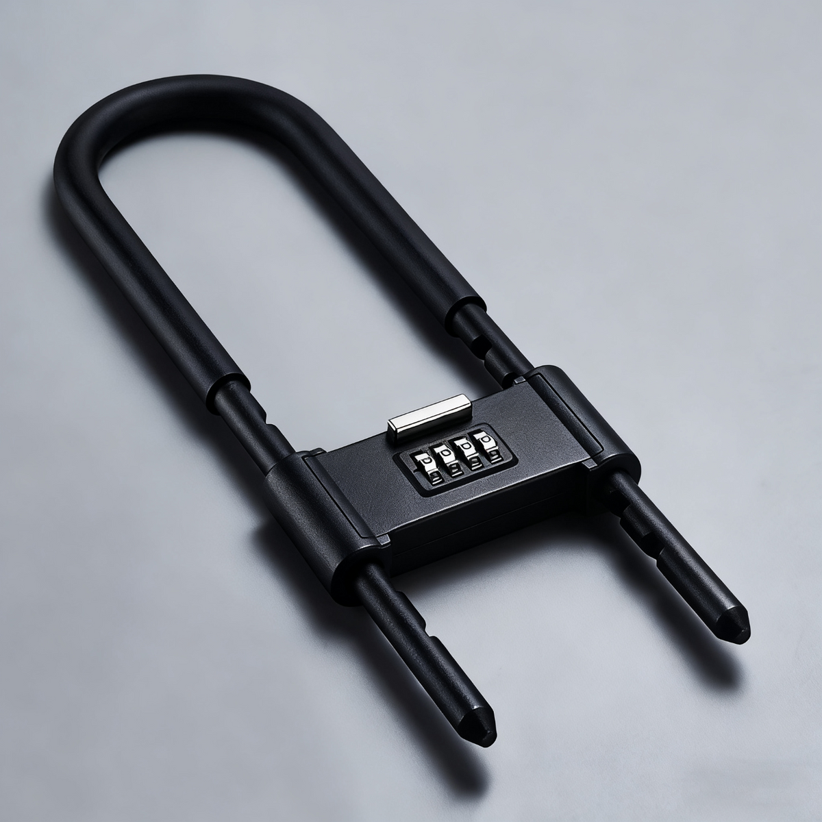 Du's Code U-Lock, Double Opening, Office/Shop Glass Door Lock, Anti-Pry, Shop Black Padlock, 420mm