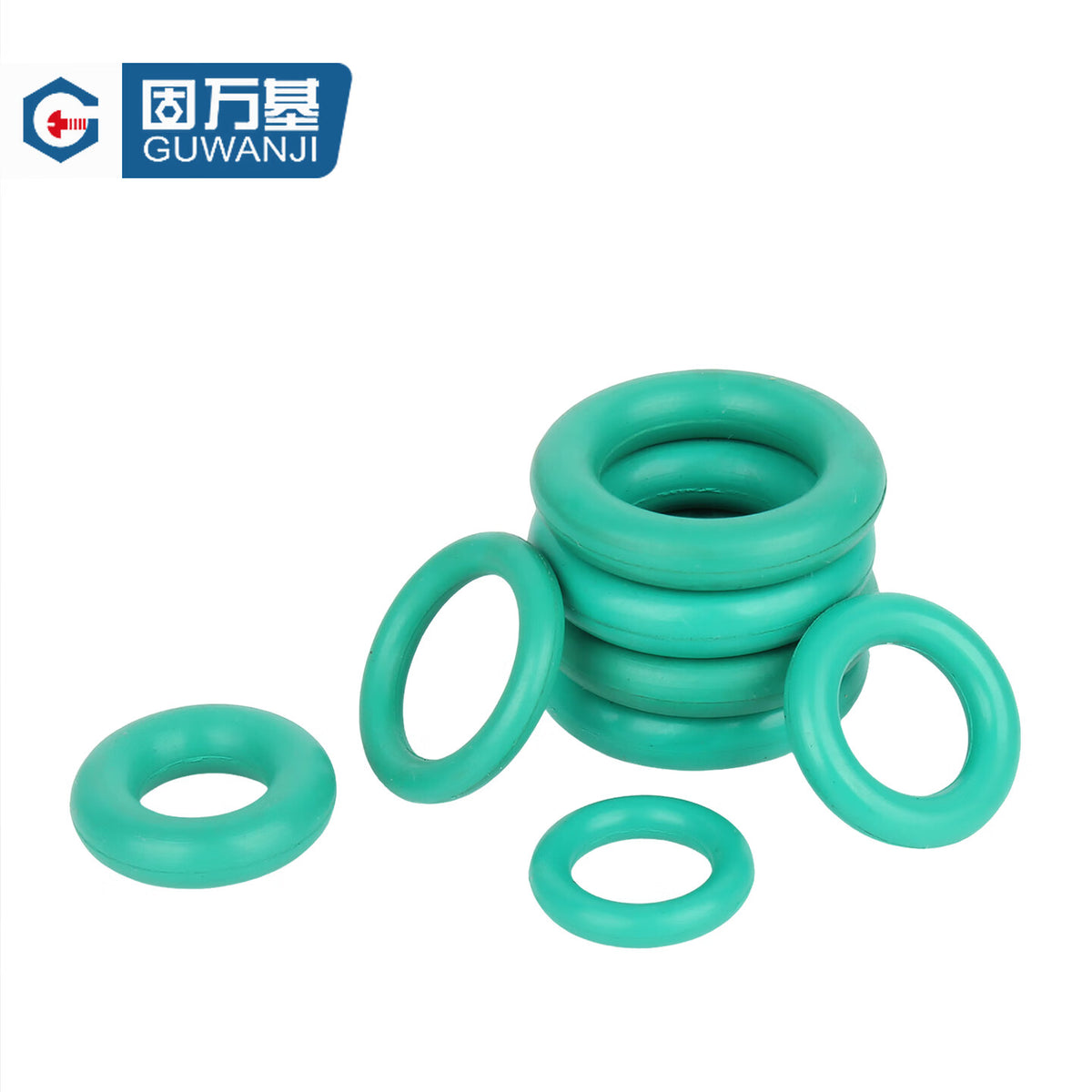 GUWANJI O-rings, fluororubber O-rings, high-temperature resistant sealing rings, wire diameter skeleton oil seal rubber rings, outer diameter 9x1mm [200 pieces]