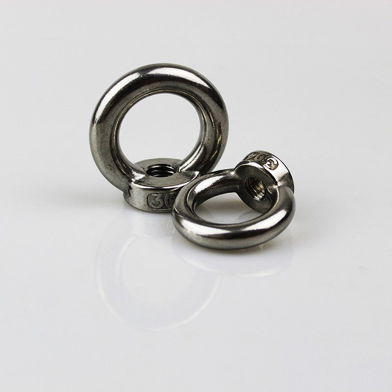 Runhong Tools 304 Stainless Steel Nuts and Bolts, Ring Lifting Eye Nuts, Customizable M10, One Piece