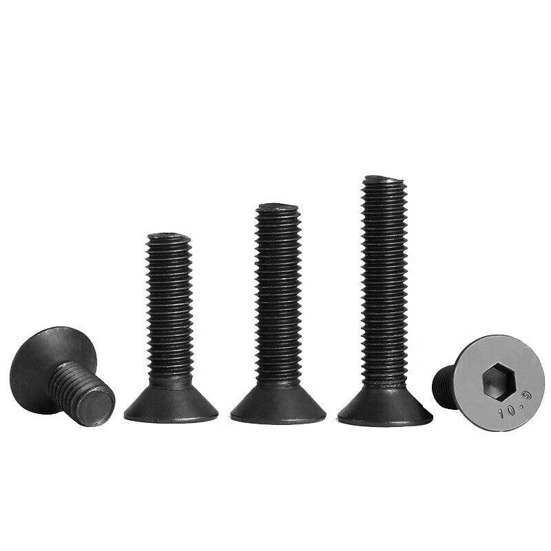 Winstein 10.9 grade blackened (quenched) countersunk head hex socket head cap screws M16*30 (10 pieces) Flat head bolts and screws DIN7991 WSX161