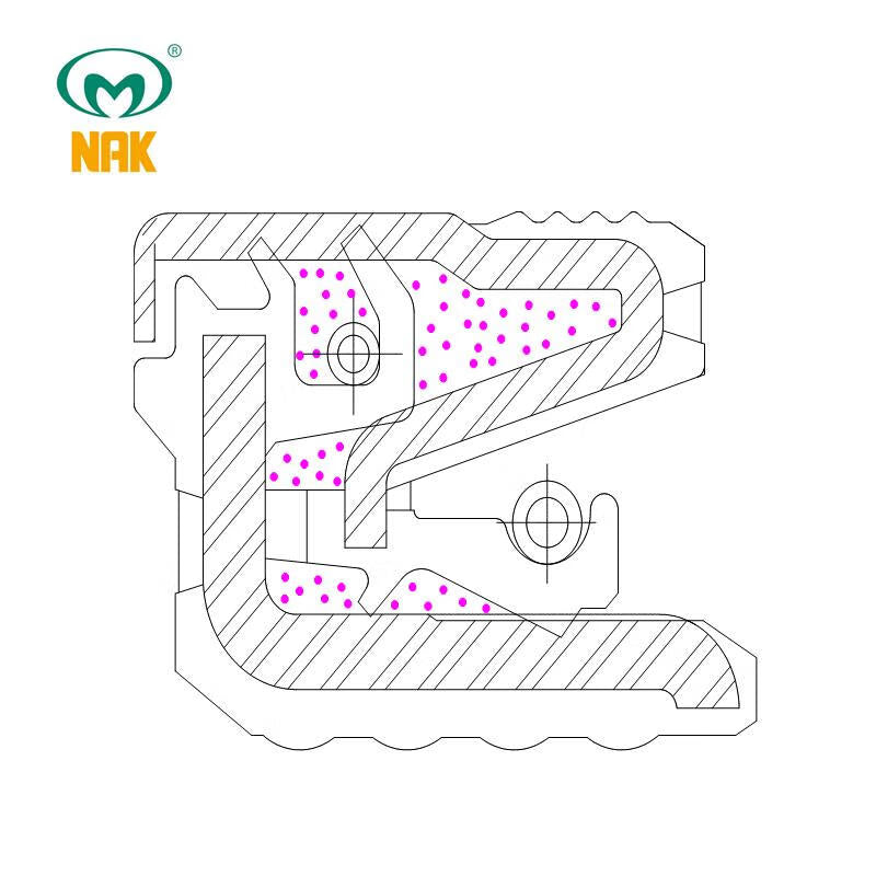 NAK (Maoshun) ST17 45*70*14.2/15.7 NBR Nitrile Rubber Combination Oil Seal 1 piece/pack