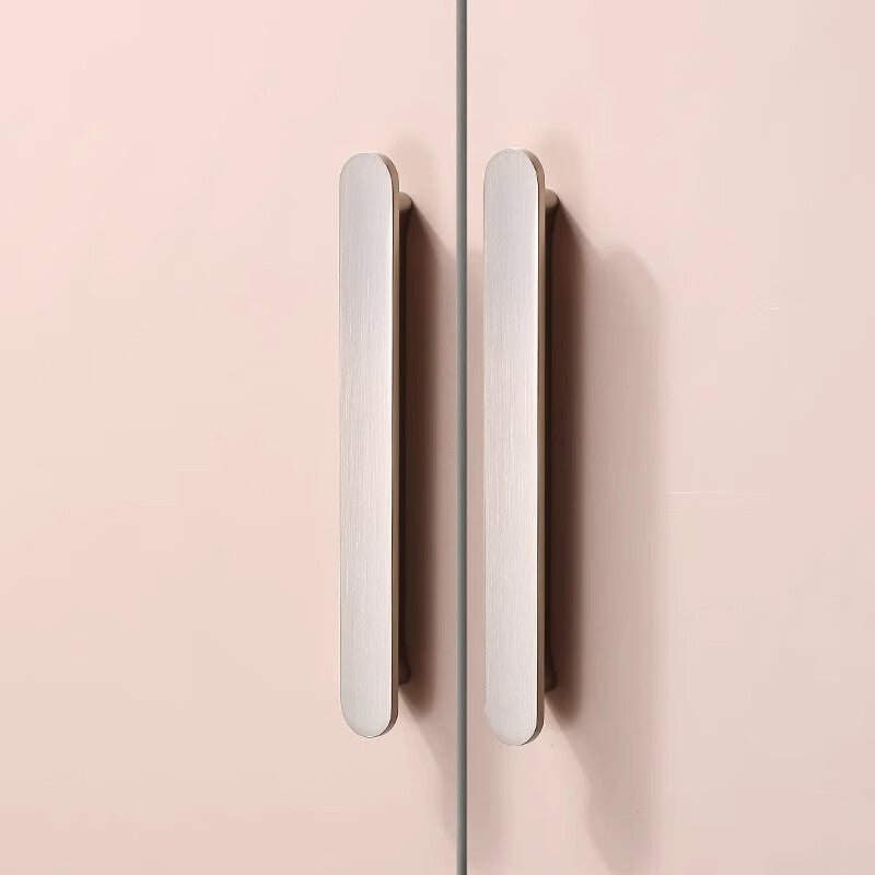 Pangu Precision Nordic Style Cabinet Door Long Handle, Modern Minimalist Wardrobe Drawer Handle, Matte Black - 96mm