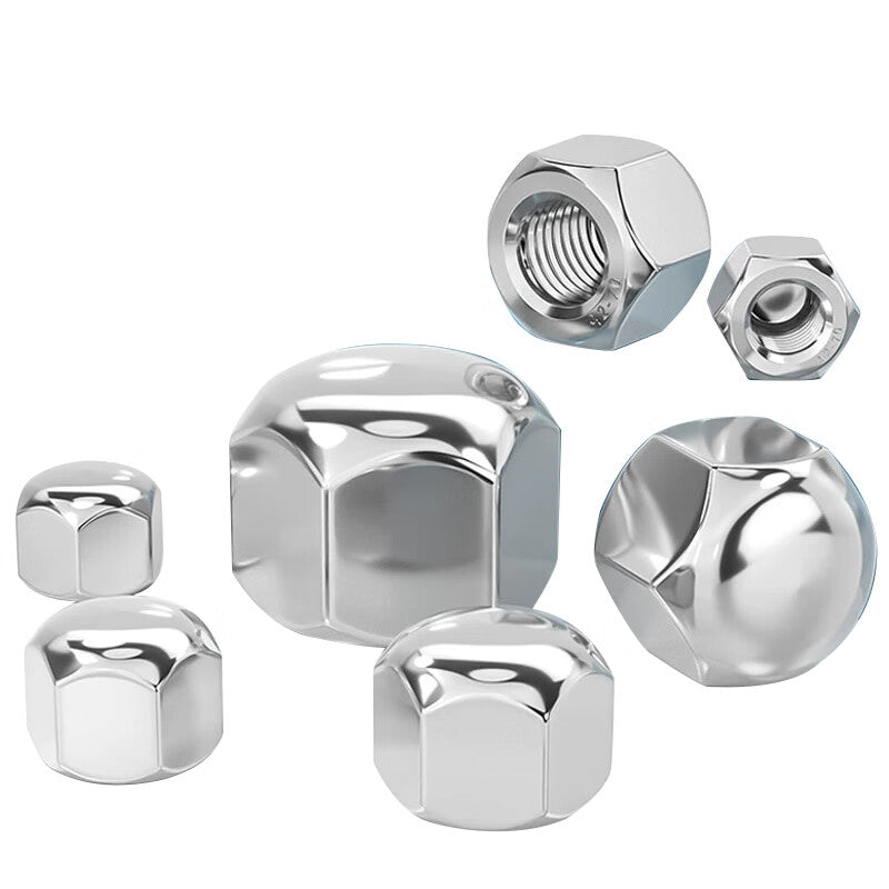 AOZHAN 304 Stainless Steel DIN917 Low Head Cap Nuts, M10, 300 pieces/box