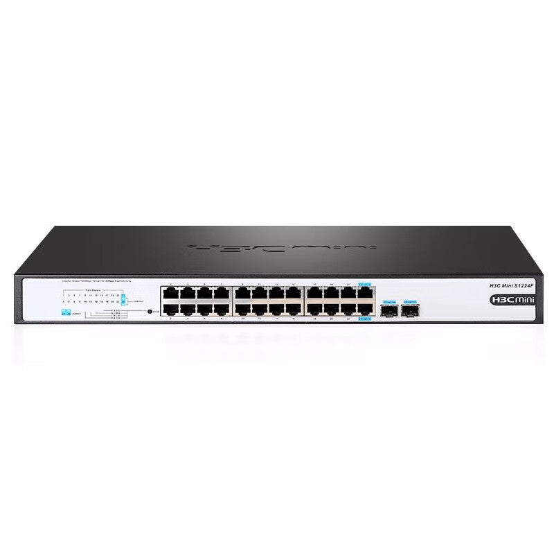 H3C enterprise-class 24-port Gigabit unmanaged switch S1224F 2 Gigabit optical network switch network cable splitter rack-mounted