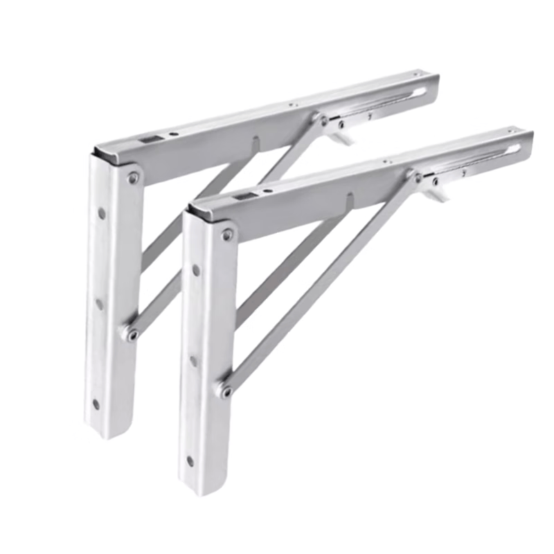 Pango Precision Folding Triangular Shelf/Dispenser Support Bracket, 16 inches (40cm), 201 Stainless Steel / Price for Two