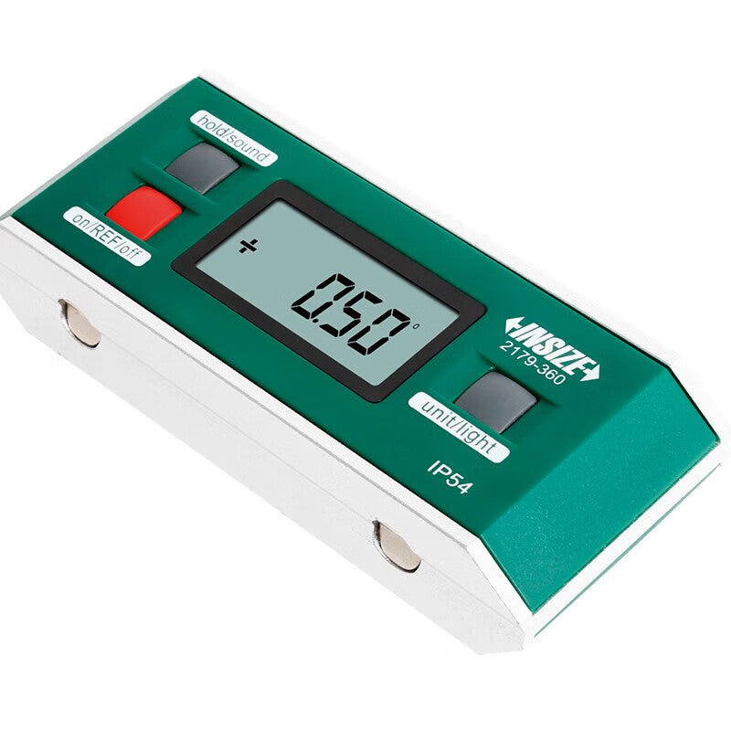 INSIZE Digital Level, Inclinometer, IP54 Dustproof and Waterproof Level, Tilt Gauge, Angle Measuring Instrument, High Precision 2179-360, Measuring Range 0-360° x 0.05°