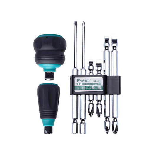 Baogong Tools 10-in-1 Ratchet Screwdriver Set Cross Screwdriver Combination Screwdriver Disassembler SD-9820