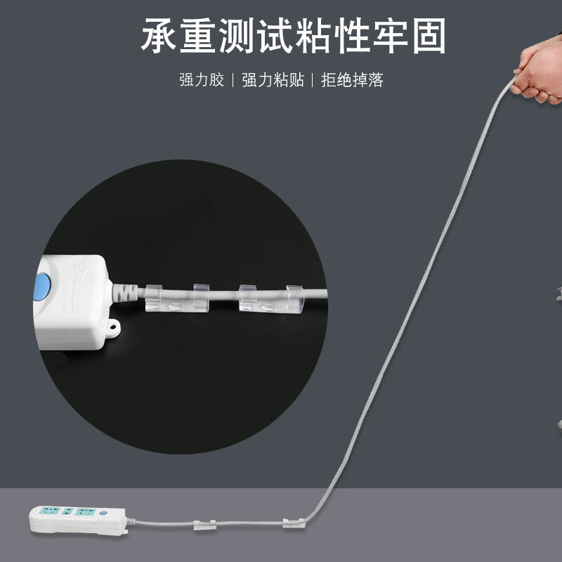 Cable Organizer with Speed Wheel, Medium Transparent, 60pcs (Suitable for 6-10mm cables), Plastic