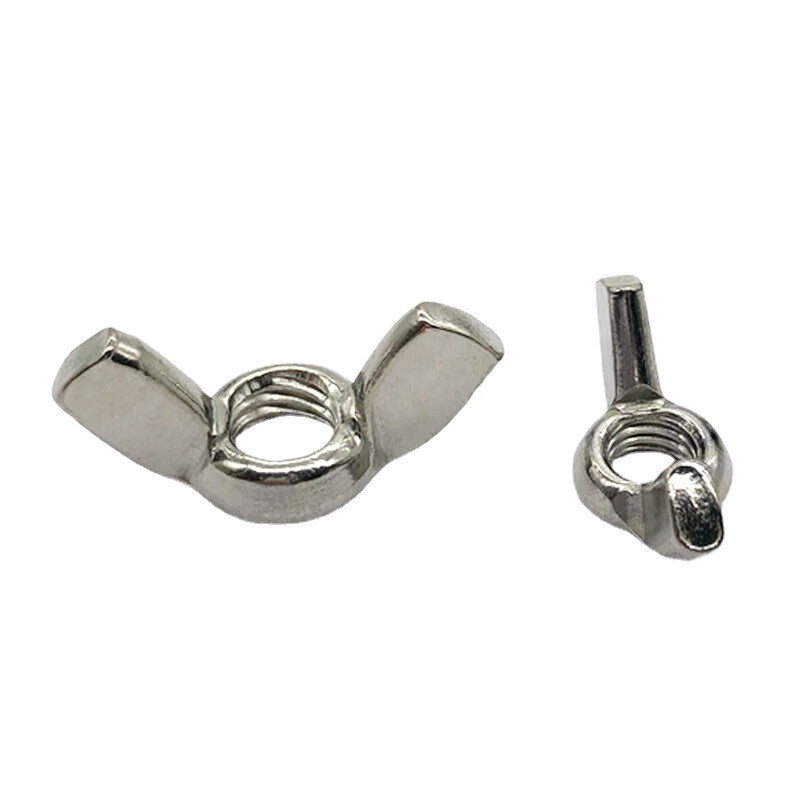 Saint-Struck 304 Stainless Steel Wing Nut, Wing-Shaped Screw Nut, Hand-Tightening Ingot Nut, M5 [20 Pieces]