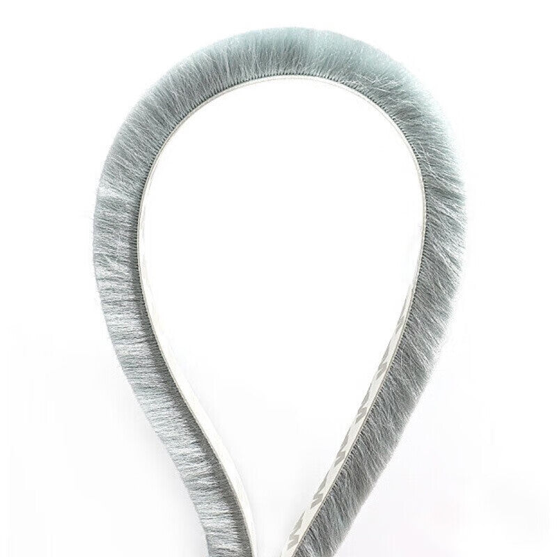 Haisdick self-adhesive sealing strip for doors and windows, adhesive-backed weatherstripping, dustproof, windproof, and soundproof soft rubber strip, 9*9mm, Jingcang gray, 10 meters.