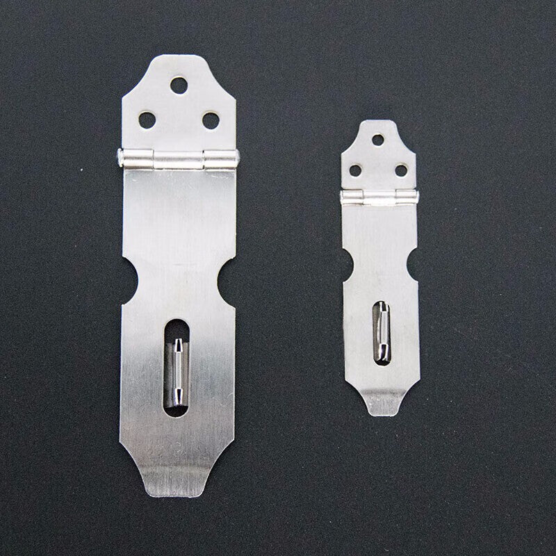 Jingu Lao KCAA-561 Stainless Steel Lock Snap-on, Security Door Lock, Door Nose Pin, Padlock, Lock Tag, Lock Snap Plate, Lock Pad Lock Snap-on (with screws), 2 inches (Small 5)