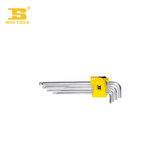 Persian 9pc metric extra long ball head hexagon wrench set 1.5-10mm; BS423172