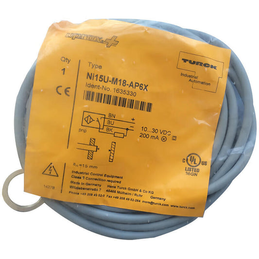 TURCK inductive proximity switch; NI15U-M18-AP6X