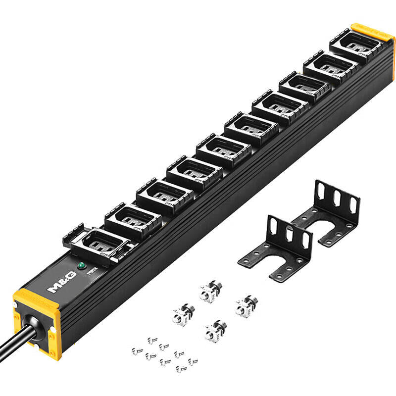 Breakthrough (M&G) PDU cabinet socket power strip high power socket strip 10-bit 10A self-locking IEC13 socket 16A input 3 meters 2.5 square wire; 07TG131001