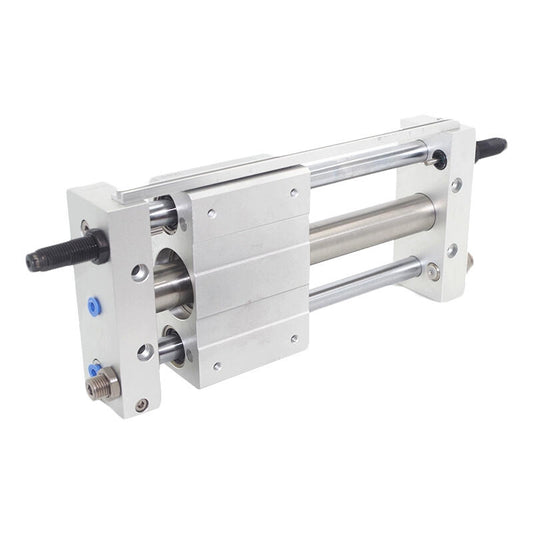 AirTAC magnetically coupled rodless cylinder, precision guide rod type, hydraulic buffers at both ends, with magnetic ring; RMTL32X50SA