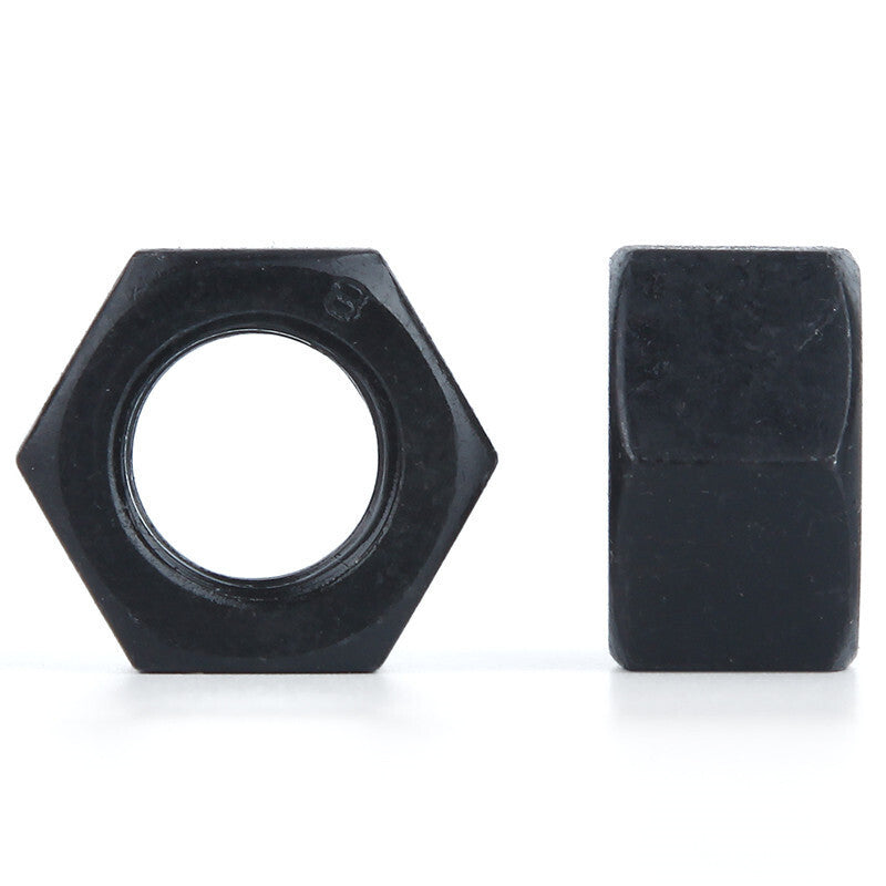Zhongyuan Special Steel 8.8 grade high strength nuts, carbon steel blackened nuts, blackened thickened heavy-duty hexagonal nuts M20, all for one price.