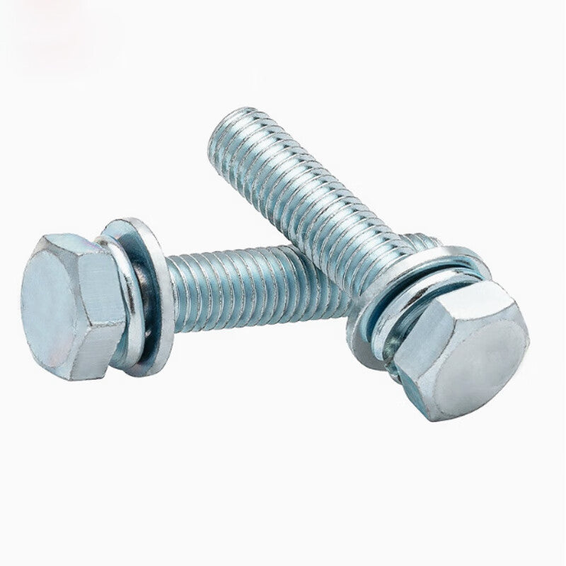 Yonghao Yinghong 8.8 grade galvanized hex bolt set, bolt, nut, and flat spring washer combination, m8*25, set price.
